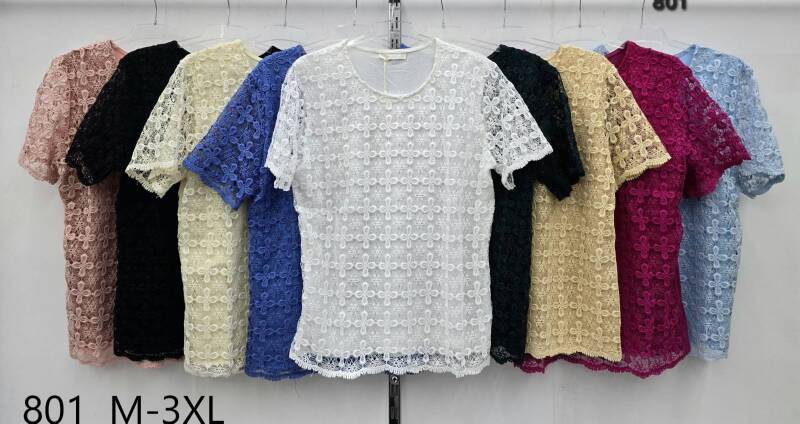Bluzki damskie Roz M-3XL, Mix Kolor Paczka 12 szt